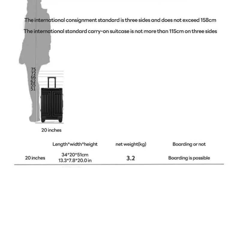 20” Aluminum-Magnesium Carry-On – Minimalist Luxury for Elite Travel