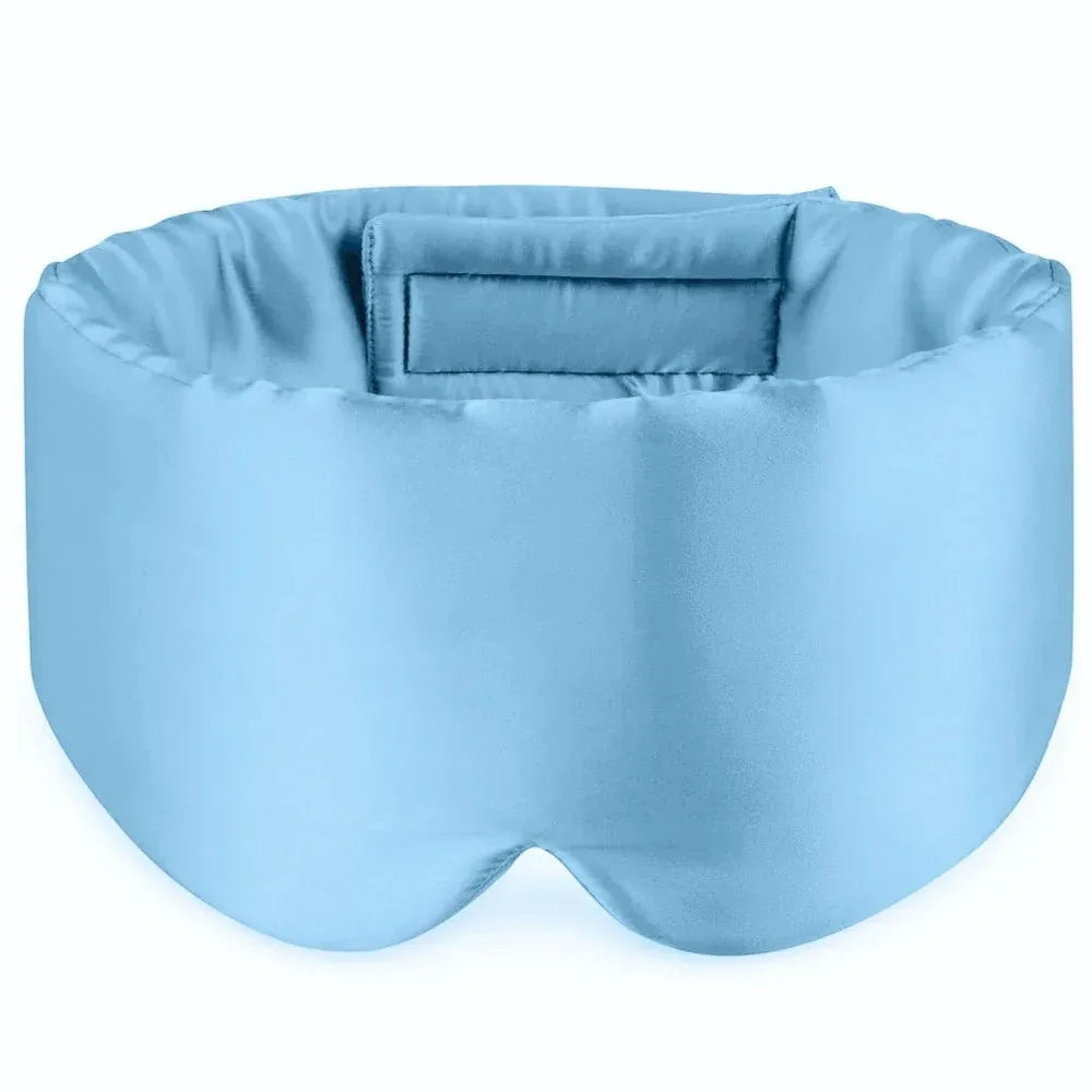 Mulberry silk sleep mask in sky blue