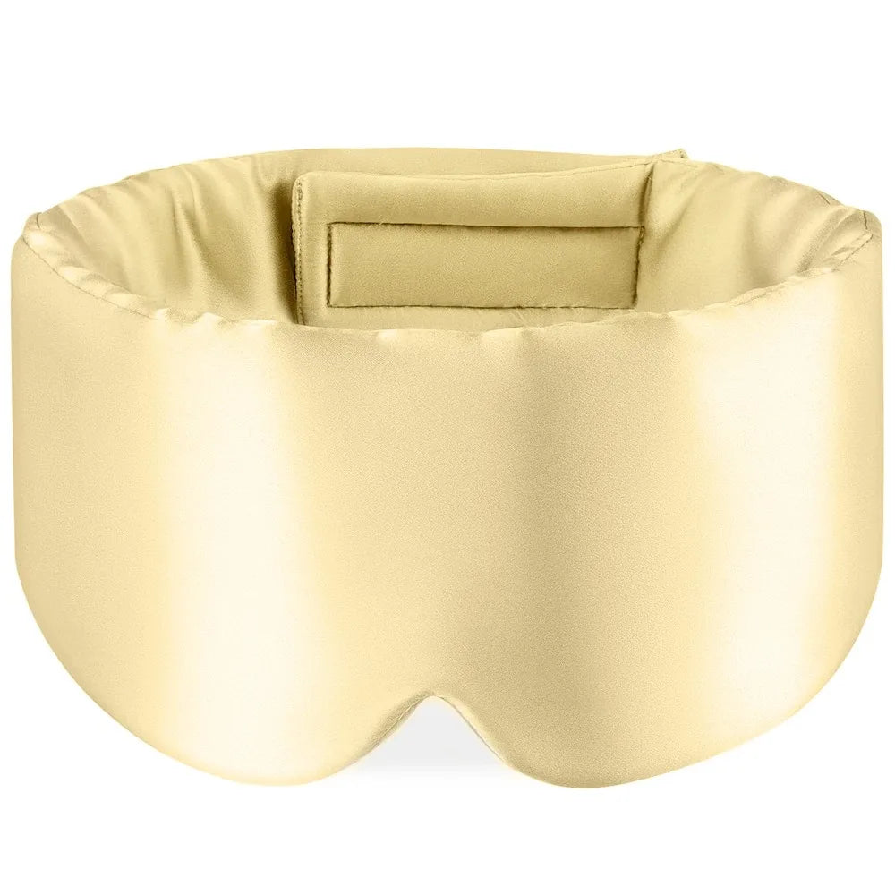 Mulberry silk sleep mask in champagne beige