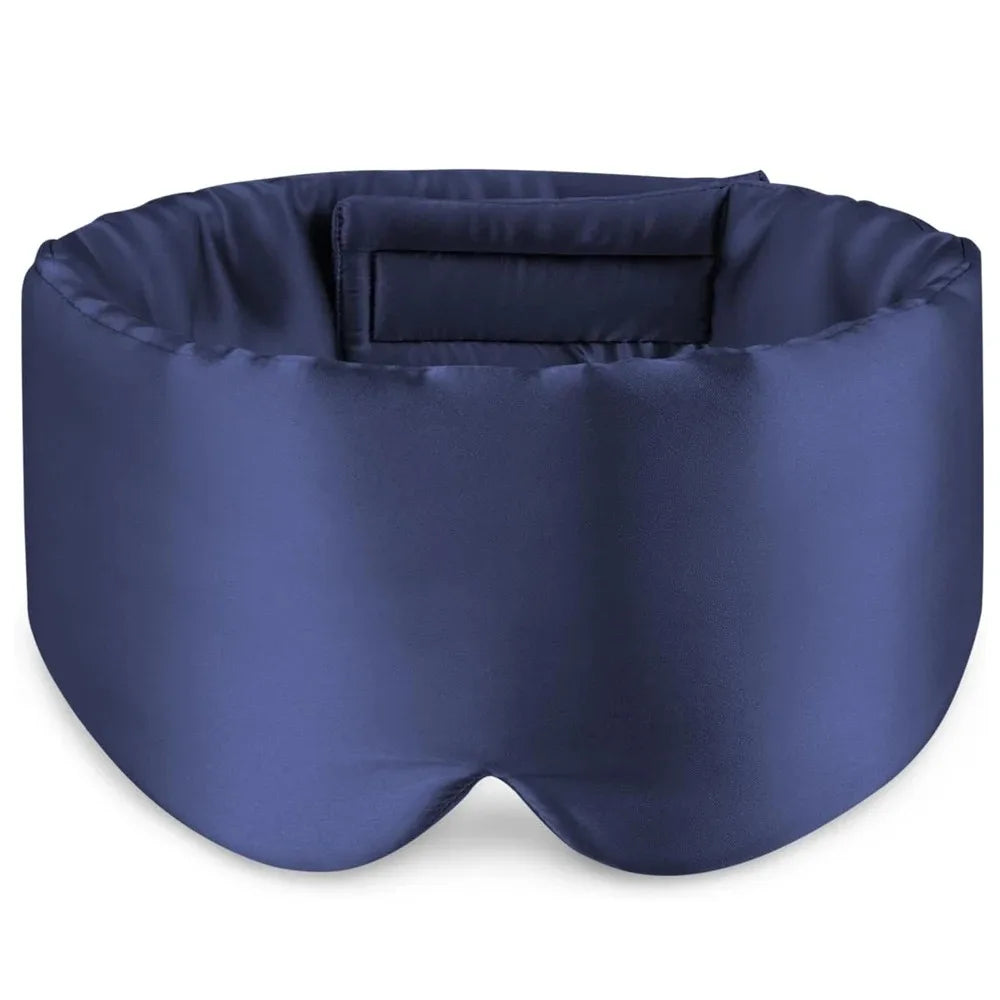 Mulberry silk sleep mask in midnight navy