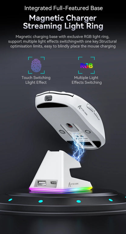 Bluetooth Mouse With Magnetic Charging Base