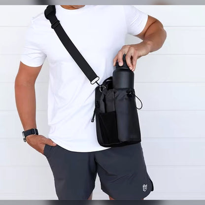 Magnetic gym bag worn crossbody