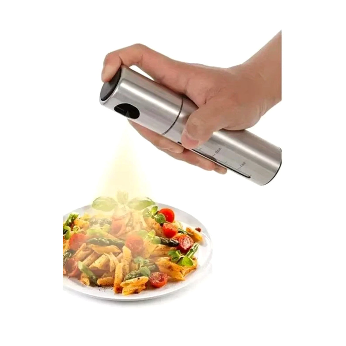 Fine mist spray on pasta