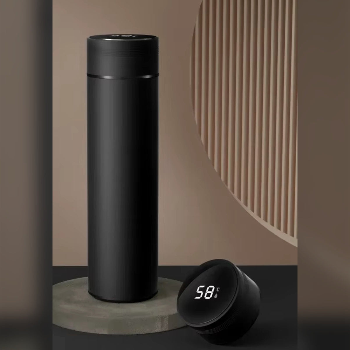 Apexify smart thermos in black